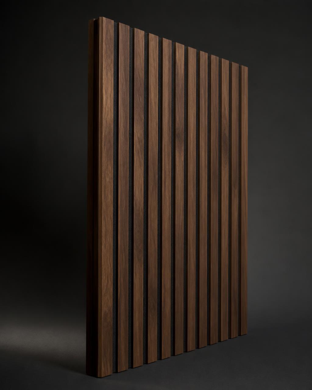 Akoestisch wandpaneel Walnut